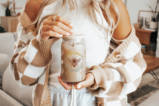 Bee Kind 16oz Tumbler Cup With Bamboo Lid And Straw,