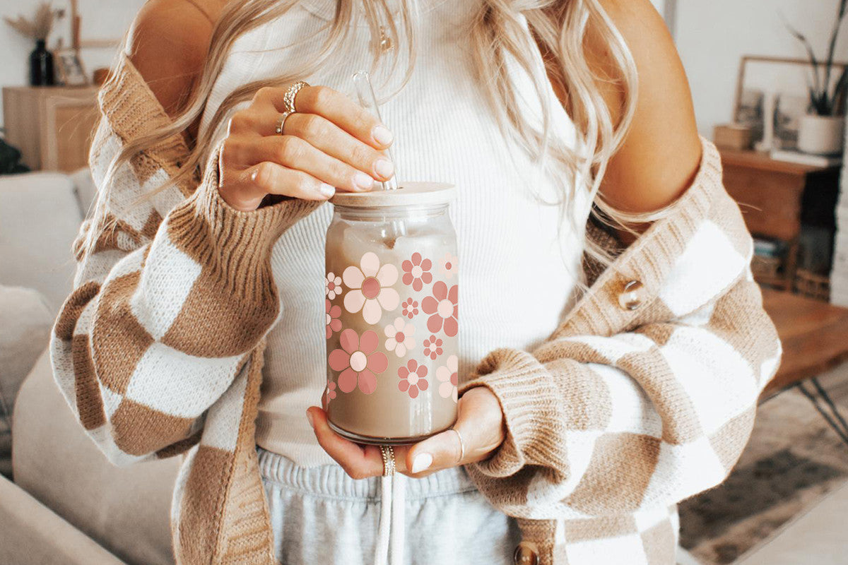 Camomile 16oz Tumbler Cup With Bamboo Lid And Straw,