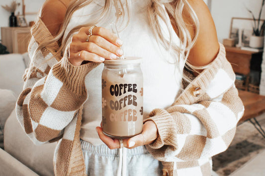 Coffee 16oz Tumbler Cup With Bamboo Lid And Straw,