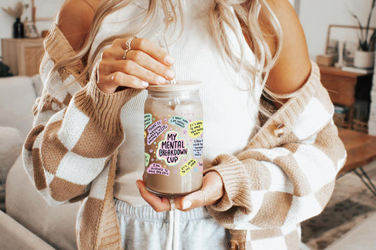 Mental Breakdown 16oz Tumbler Cup With Bamboo Lid And Straw,