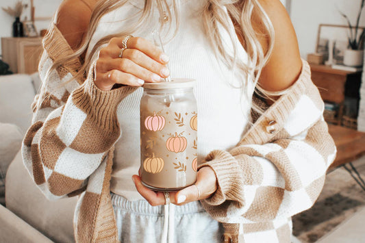 Pumpkin 16oz Tumbler Cup With Bamboo Lid And Straw,