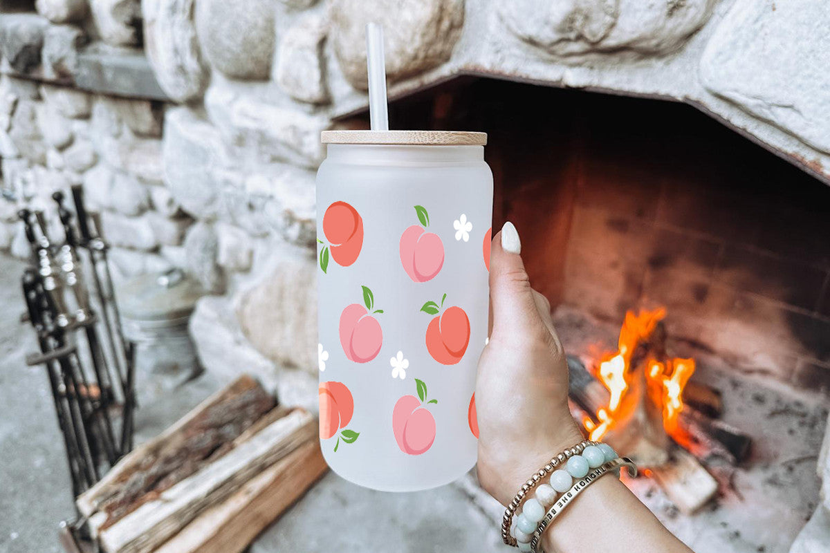 Apple 16oz Tumbler Cup With Bamboo Lid And Straw,