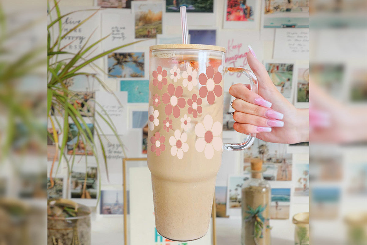 Camomile 16oz Tumbler Cup With Bamboo Lid And Straw,