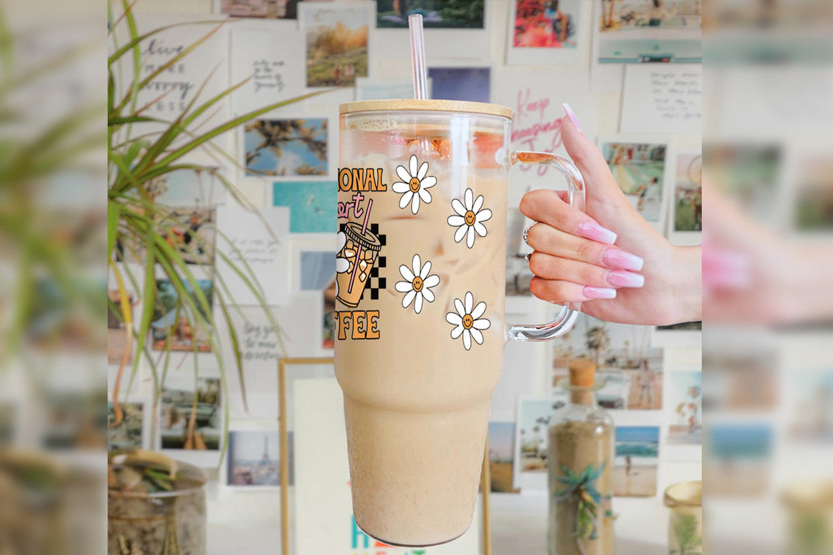 Emotional Support 16oz Tumbler Cup With Bamboo Lid And Straw,