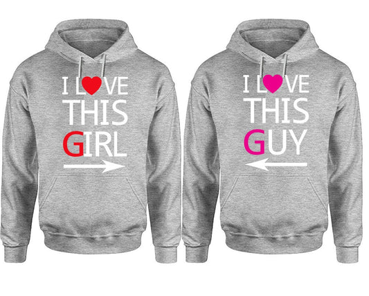 Christmas gift hoodies, I love this girl, I love this boy, Couple Hoodies, His and Her Hoodie, Matching Couple Hoodie, Sold Separately!!!