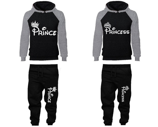 Prince Princess Hoodie Jogger pants Christmas Clothing, Women Joggers Men Joggers King Queen Hoodies Matching 4 items  Sold Separately