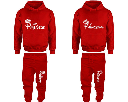 Princess Prince Hoodie Jogger pants Christmas gift Clothing, Women Joggers Men Joggers King Queen Hoodies Matching 4 items  Sold Separately