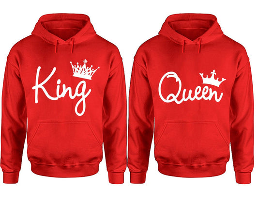 King Queen Couple Hoodies, Christmas hoodies, Married couple outfits, Matching Hoodies, Sweatshirt Pullover Hoodies SOLD Separately!!!