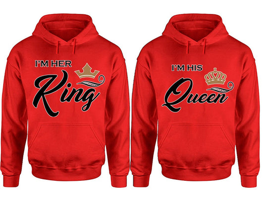 I'm her king, I'm his queen Christmas hoodies, Christmas sweaters, Matching Hoodies, Sweatshirt Pullover Hoodies SOLD Separately!!!