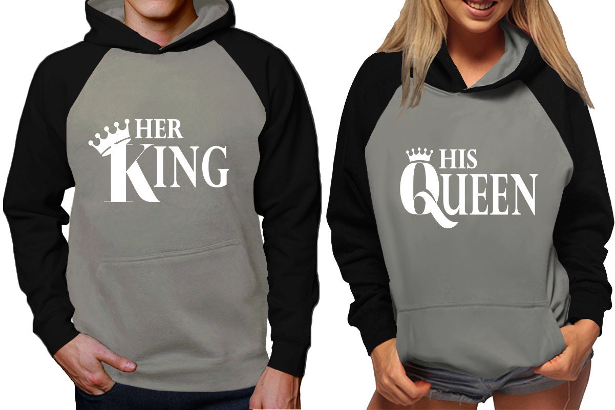 Her King His Queen Couple Hoodies, Christmas hoodies, Married couple outfits, Sweatshirt Pullover Hoodies SOLD Separately!!!