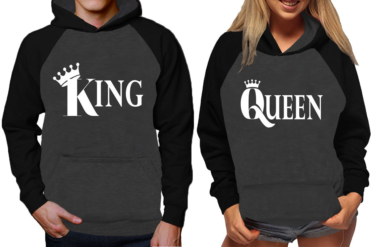 King Queen Hoodies, Couple sweaters  Christmas hoodies, Married couple outfits, Sweatshirt Pullover Hoodies SOLD Separately!!!