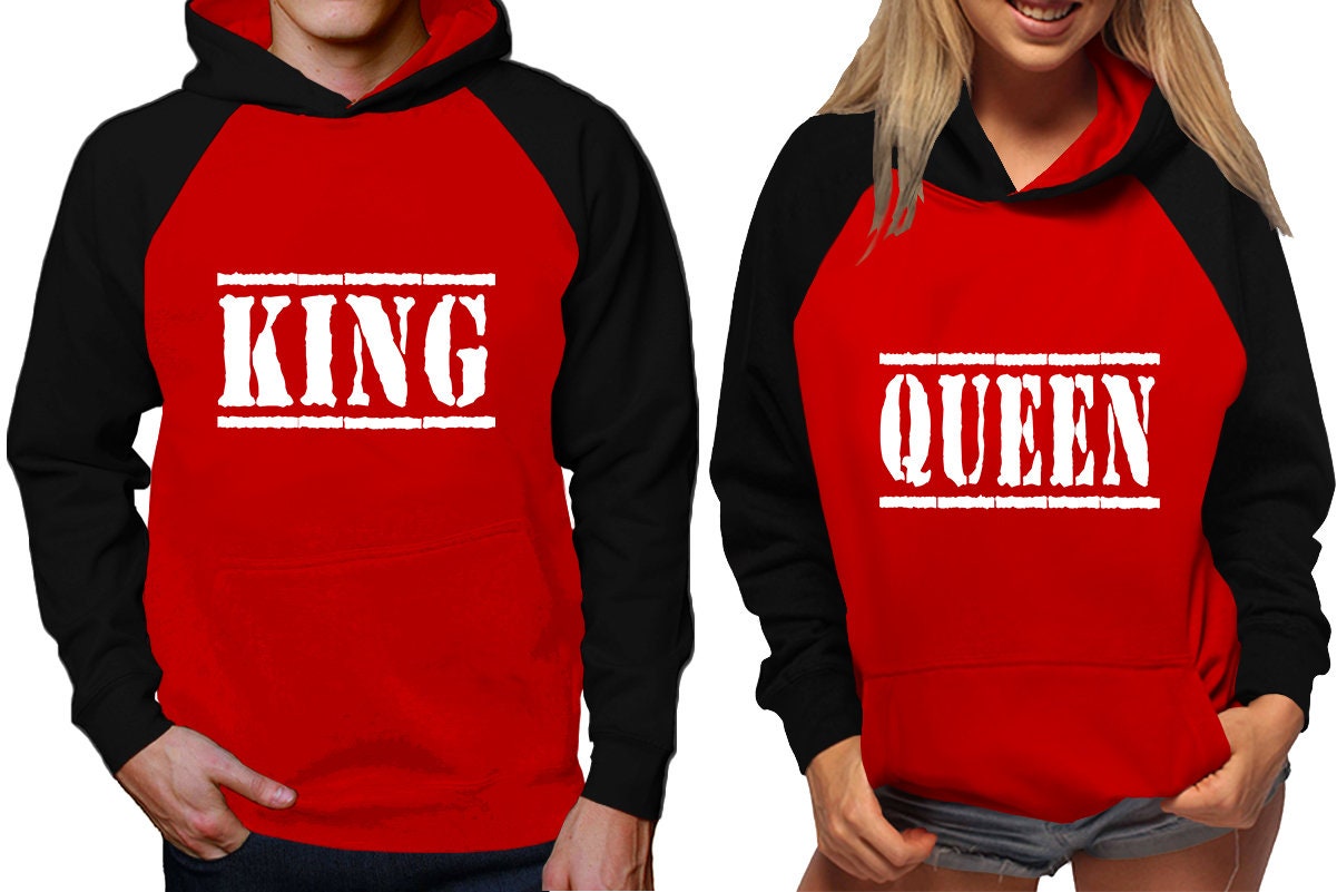 Couple Christmas gift King Queen Hoodies  sweaters Christmas hoodies, Married couple outfits, Sweatshirt Pullover Hoodies SOLD Separately!