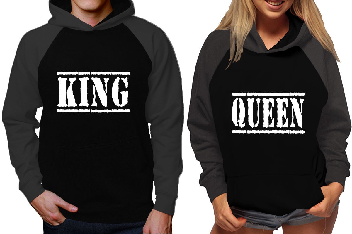 Couple Christmas gift King Queen Hoodies  sweaters Christmas hoodies, Married couple outfits, Sweatshirt Pullover Hoodies SOLD Separately!