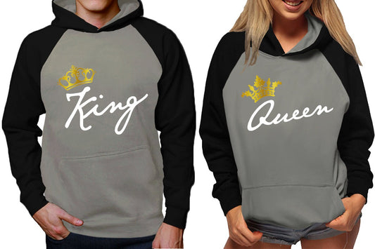 King Queen gold foil crown  Hoodies  sweaters Christmas hoodies, Married couple outfits, Sweatshirt Pullover Hoodies SOLD Separately!