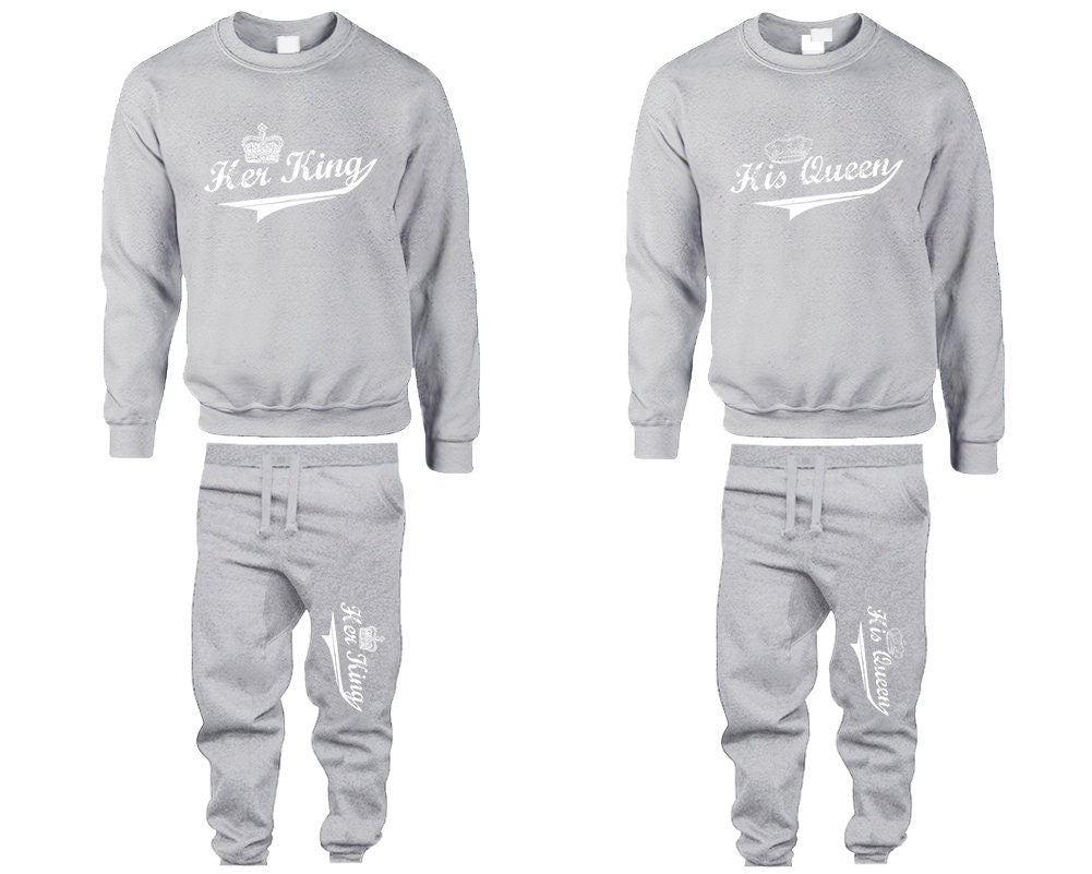 Her king His Queen Christmas Crewneck sweaters Jogger pants  Clothing, Women Joggers Men Joggers  Matching 4 items Sold Separately