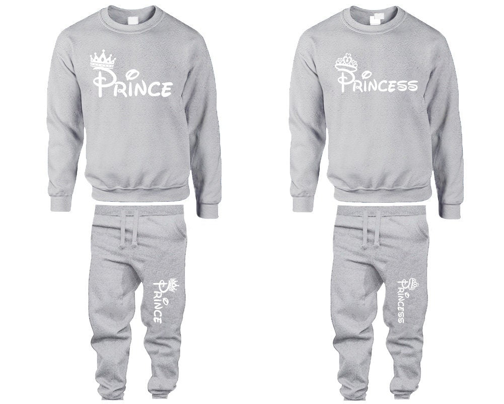 Prince Princess matching Christmas Crewneck sweaters Jogger pants Women Joggers Men Joggers unisex sizes Matching 4 items Sold Separately
