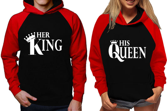 Her King His Queen Couple Hoodies, Christmas hoodies, Married couple outfits, Sweatshirt Pullover Hoodies SOLD Separately!!!