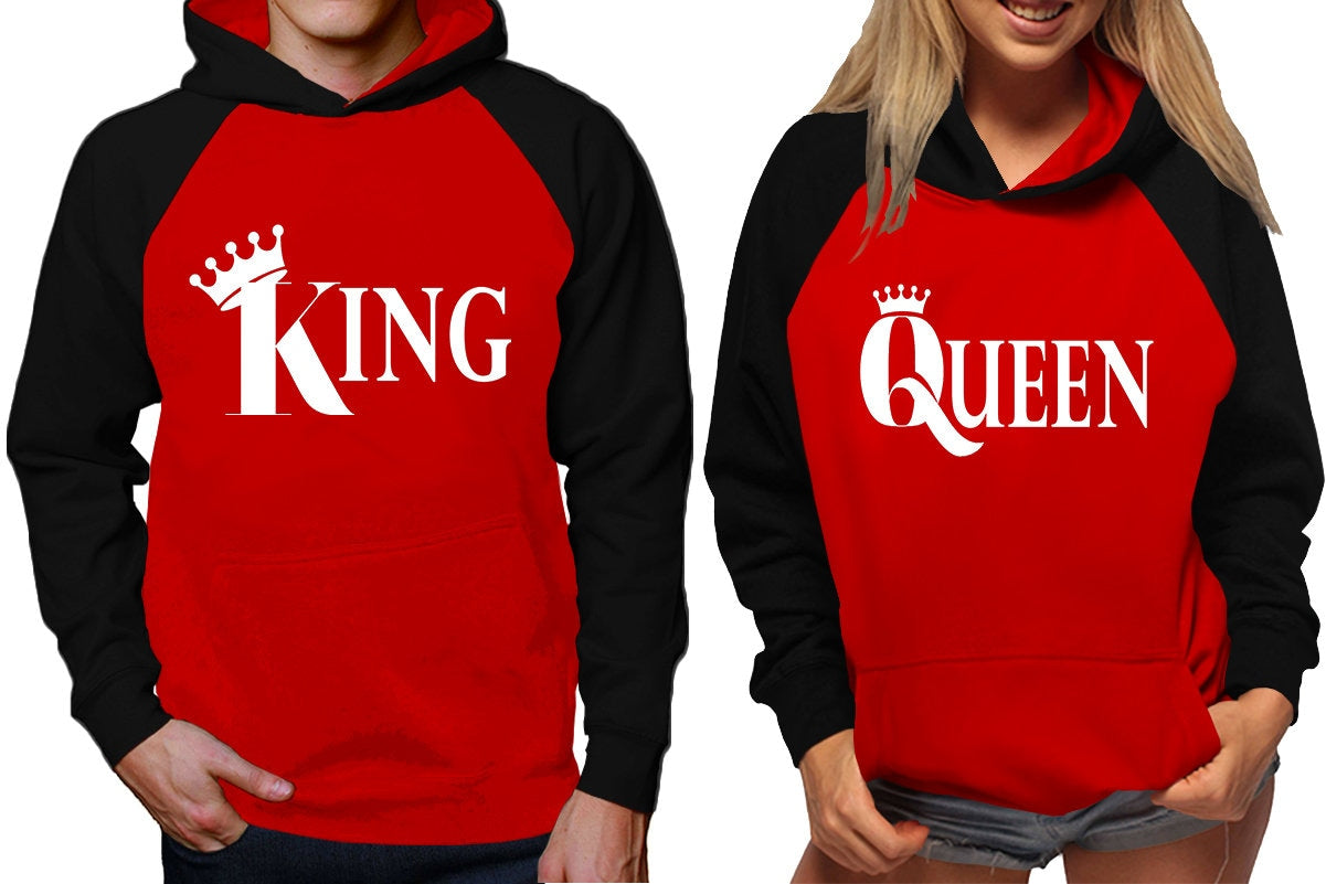 King Queen Hoodies, Couple sweaters  Christmas hoodies, Married couple outfits, Sweatshirt Pullover Hoodies SOLD Separately!!!