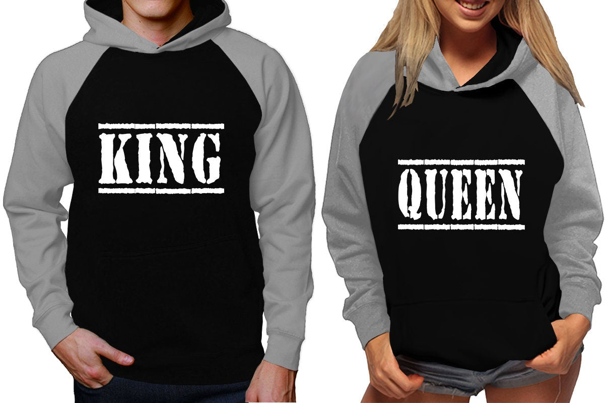 Couple Christmas gift King Queen Hoodies  sweaters Christmas hoodies, Married couple outfits, Sweatshirt Pullover Hoodies SOLD Separately!