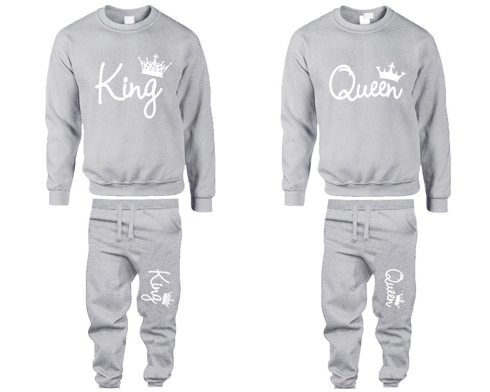 king Queen Christmas Crewneck sweaters Jogger pants  Clothing, Women Joggers Men Joggers unisex sizes Matching 4 items Sold Separately
