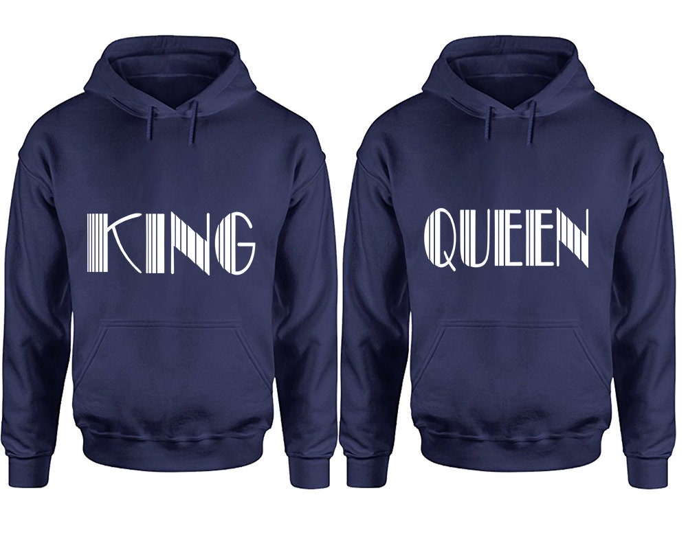matching couple hoodies, king queen joggers ,tracksuit, sweaters, couple sweatshirts, Sweatshirt  Pullover Hoodies, Sold Separately!!!