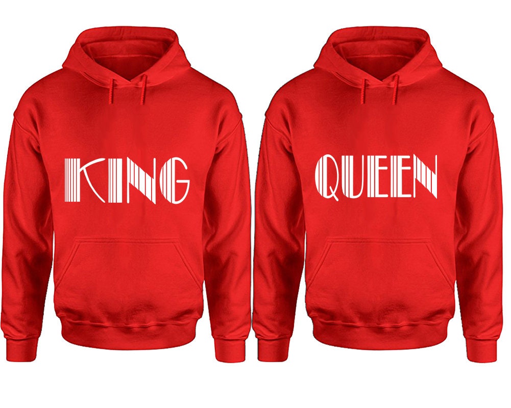 matching couple hoodies, king queen joggers ,tracksuit, sweaters, couple sweatshirts, Sweatshirt  Pullover Hoodies, Sold Separately!!!