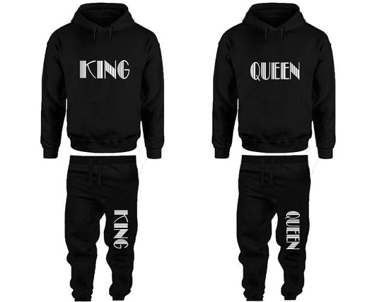 King Queen tracksuits Hoodie Jogger pants Clothing valentine, Women Joggers Men Joggers King Queen Hoodies Matching 4 items Sold Separately