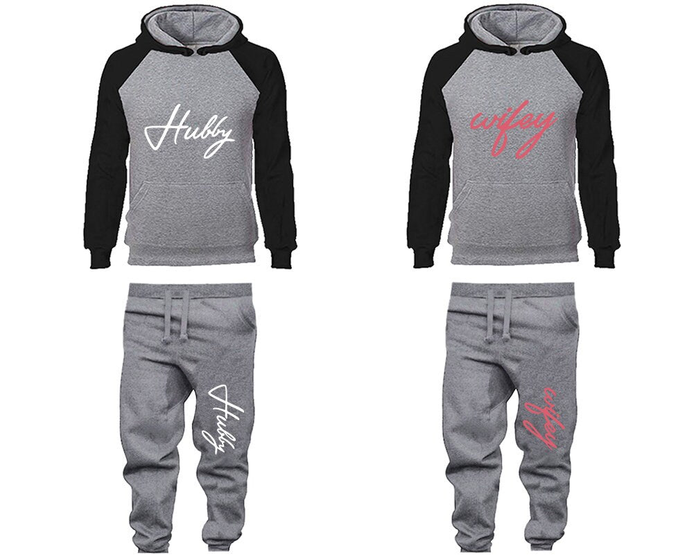 Couple Hubby Wifey Hoodie Jogger Pants  Clothing, Women Joggers Men Joggers King Queen Hoodies Matching  4 items Sold Separately