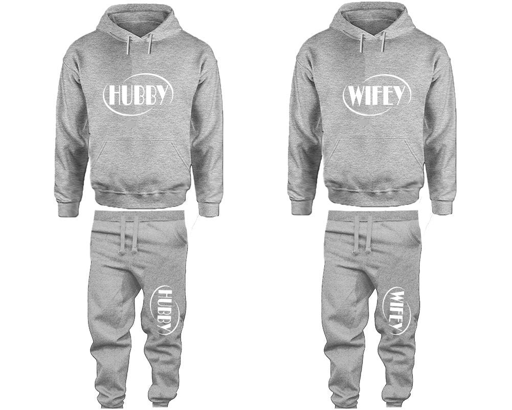 Hubby Wifey tracksuit Hoodie Jogger pants Clothing, Women Joggers Men Joggers King Queen Hoodies Matching 4 items  Sold Separately