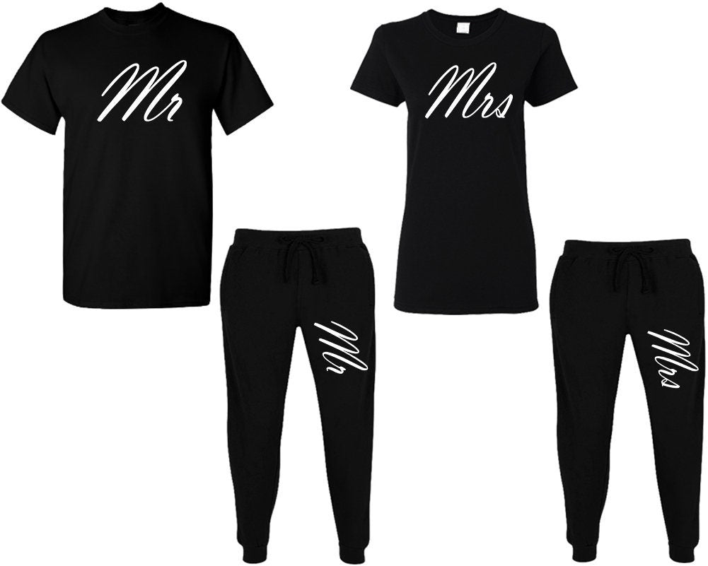 Mr Mrs loungewear honeymoon sweatsuits matching outfits King queen outfits tracksuit for couples 4 items sold separately
