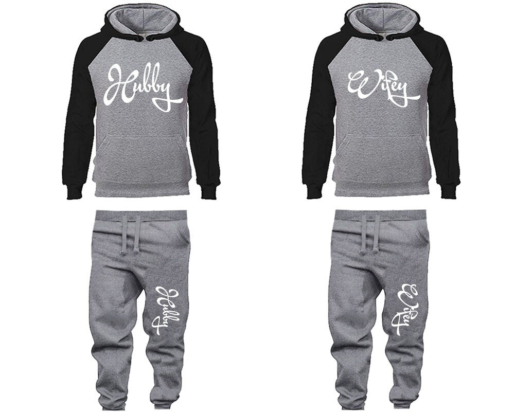 Hubby Wifey valentine sweatsuit hoodies jogger pants gift for her gift for him  Matching 4 items Sold Separately