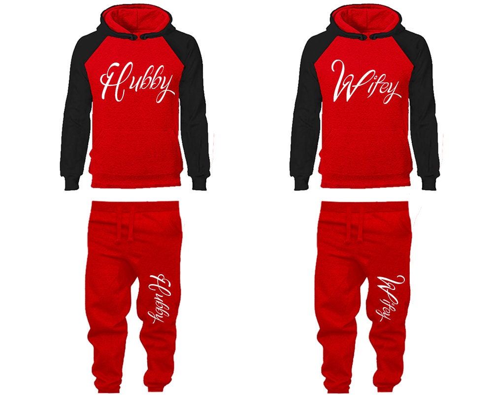 Couples gift for her gift for him Hubby Wifey Wedding gift hoodies jogger pants gift for her gift for him Matching 4 items Sold Separately