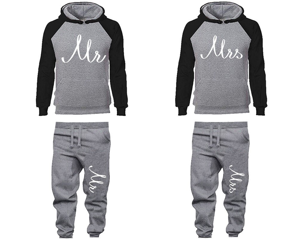 King Queen Mr Mrs wedding Couple clothing Jogger pants hoodie anniversary gift Wedding gift  Matching 4 items Sold Separately