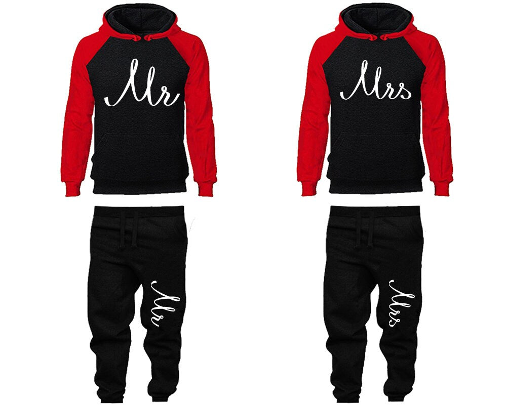 King Queen Mr Mrs wedding Couple clothing Jogger pants hoodie anniversary gift Wedding gift  Matching 4 items Sold Separately