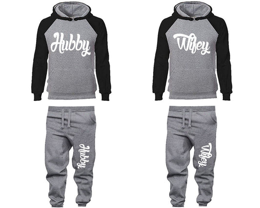 Hubby Wifey Wedding gift tracksuit valentine sweatsuit hoodies jogger pants gift for her gift for him  Matching 4 items Sold Separately