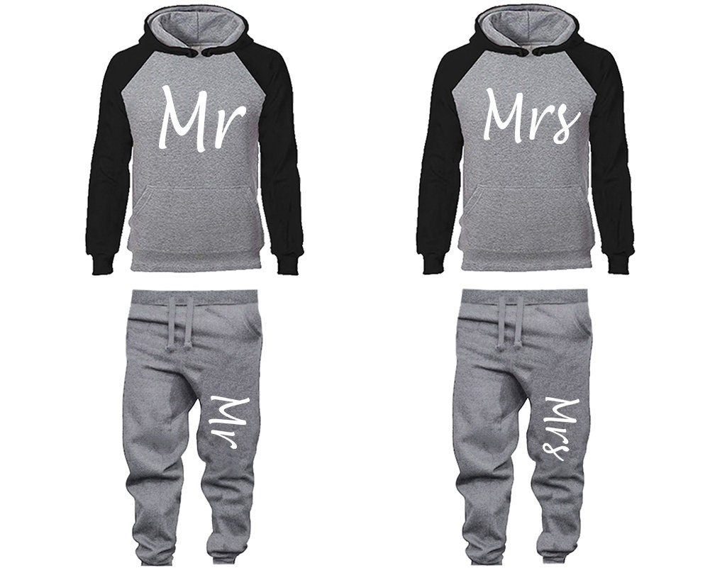 Hubby Wifey Mr Mrs Hoodie Jogger pants anniversary gift outfits Wedding gift for her gift for him  Matching 4 items Sold Separately
