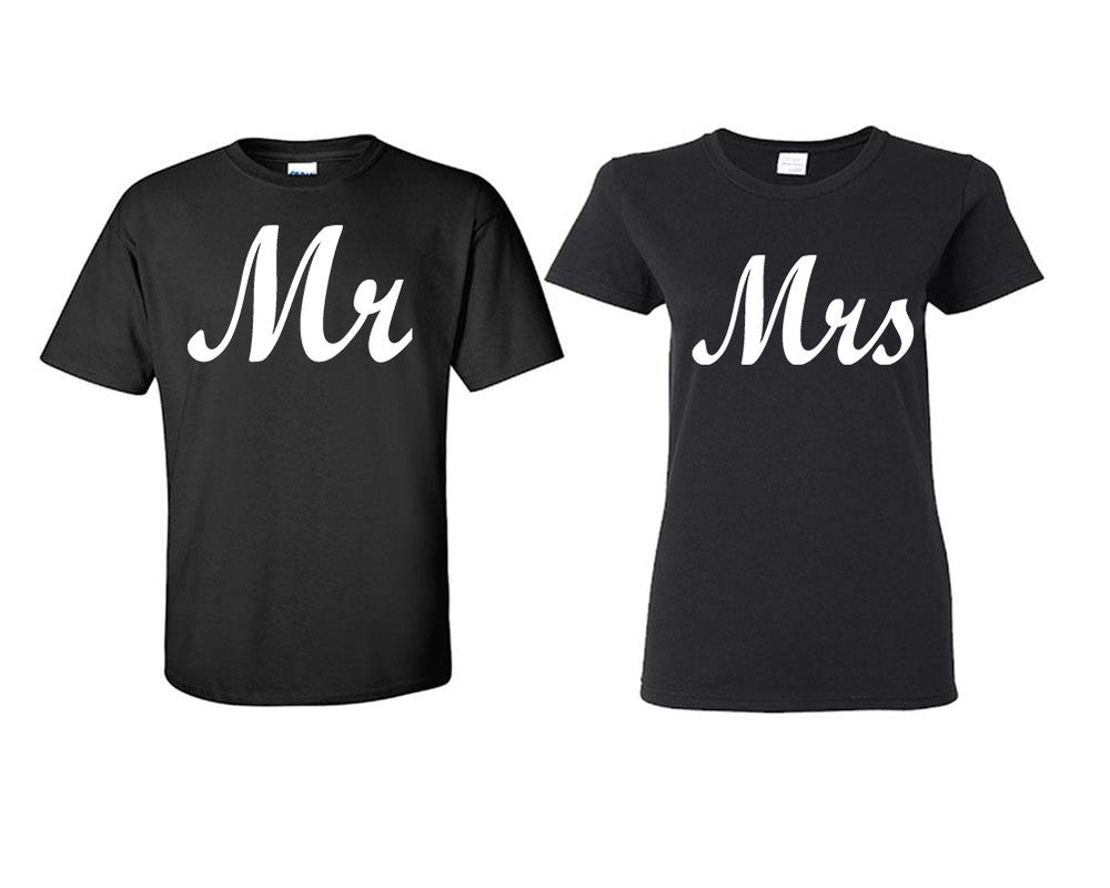 Mr and Mrs matching couple shirts.Couple shirts, Black t shirts for men, t shirts for women. Couple matching shirts.