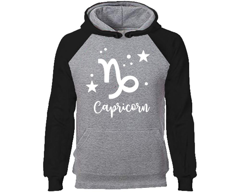 Capricorn Zodiac Sign hoodie. Black Grey Hoodie, hoodies for men, unisex hoodies