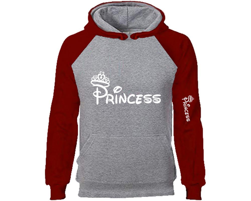 Princess designer hoodies. Burgundy Grey Hoodie, hoodies for men, unisex hoodies