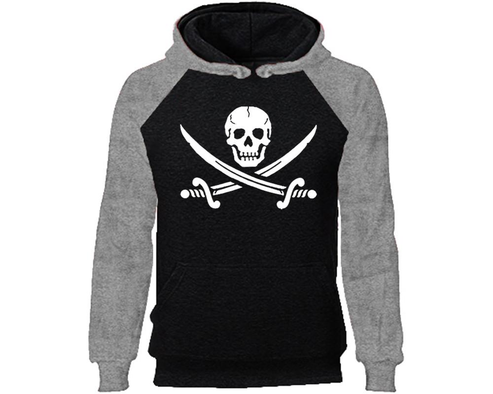 Jolly Roger designer hoodies. Grey Black Hoodie, hoodies for men, unisex hoodies
