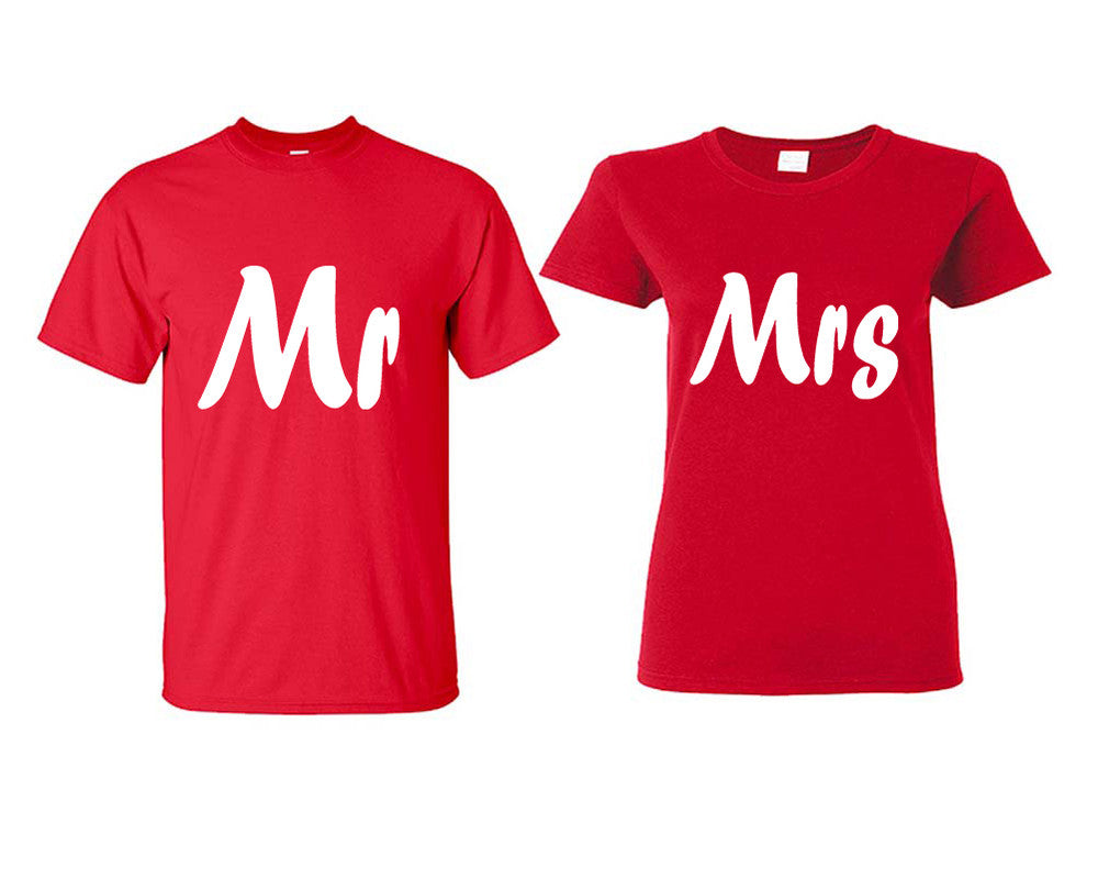 Mr and Mrs matching couple shirts.Couple shirts, Red t shirts for men, t shirts for women. Couple matching shirts.