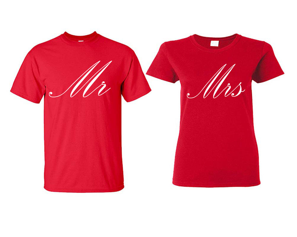 Mr and Mrs matching couple shirts.Couple shirts, Red t shirts for men, t shirts for women. Couple matching shirts.