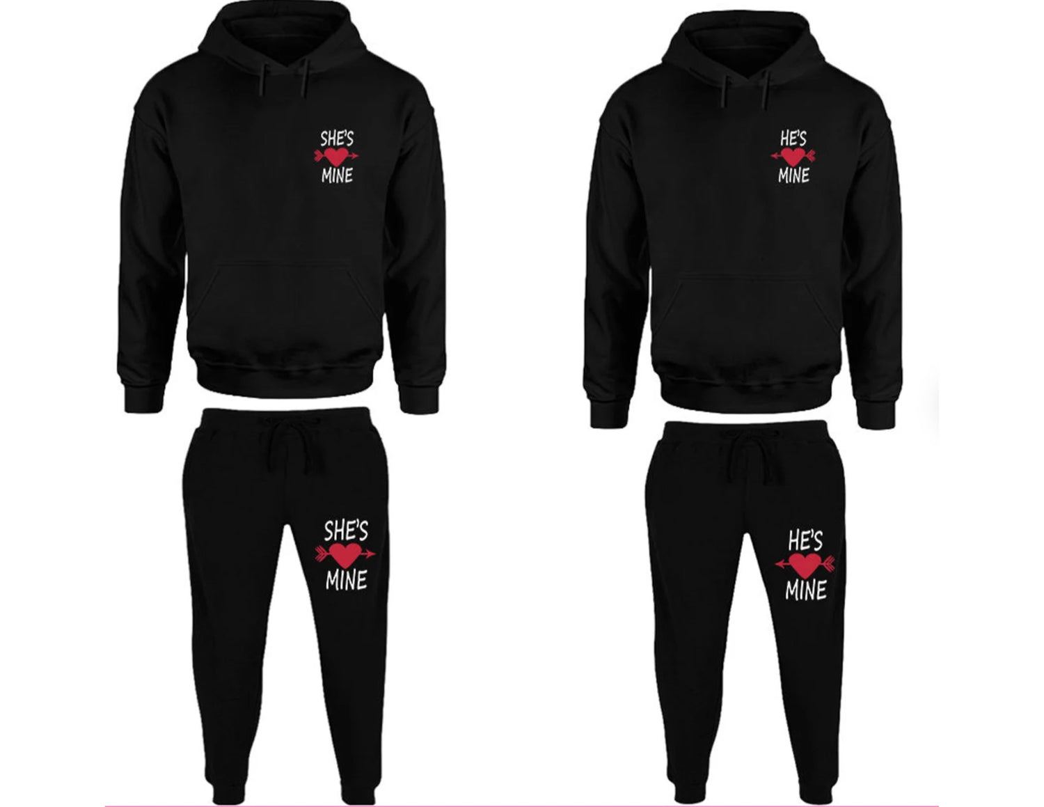 hoodie jogger matching tracksuits for couples 