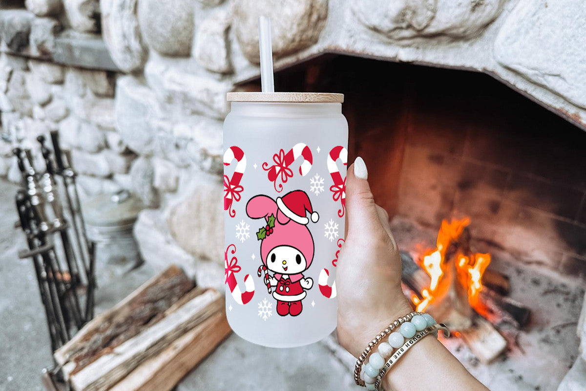 My Melody 16oz Tumbler Cup With Bamboo Lid And Straw, 