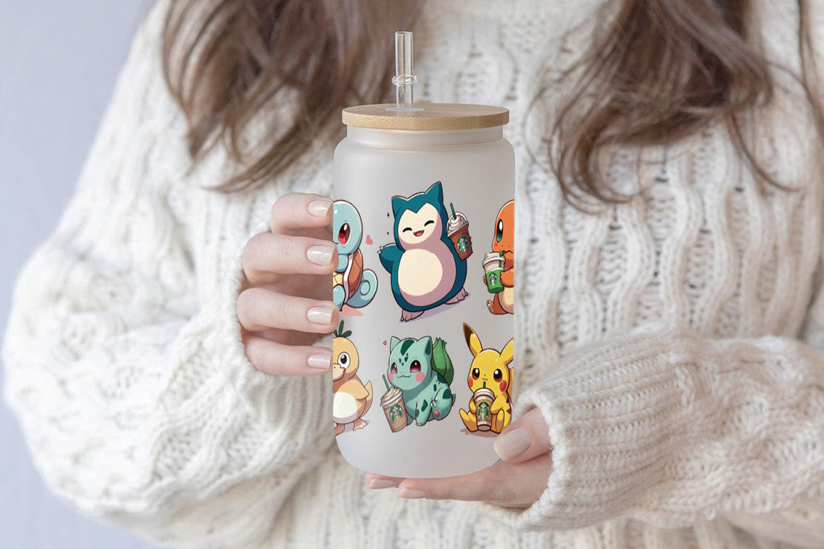 Pokemon 16oz Tumbler Cup With Bamboo Lid And Straw, 