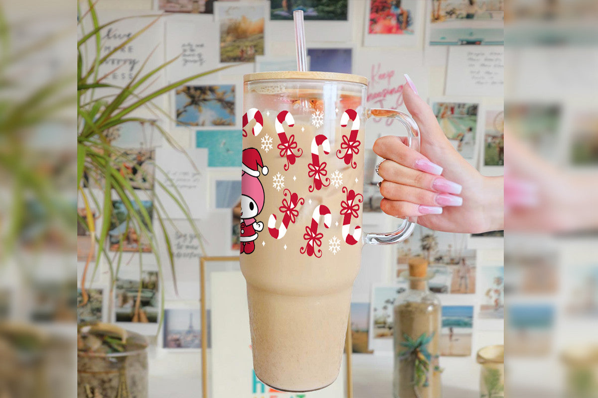 My Melody 16oz Tumbler Cup With Bamboo Lid And Straw, 