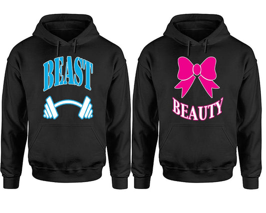 Beauty and Beast Christmas gift hoodies, Couple Hoodies, Matching Couple Hoodies,  Couple Hoodies Sold Separately