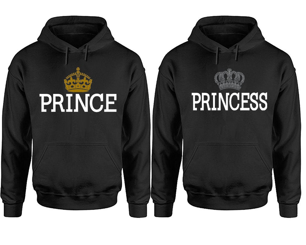 Christmas Couple gift Boyfriend Girlfriend Hoodies, Prince and Princess Hoodies, Matching Couple Hoodies,  Pullover Hoodies Sold Separately