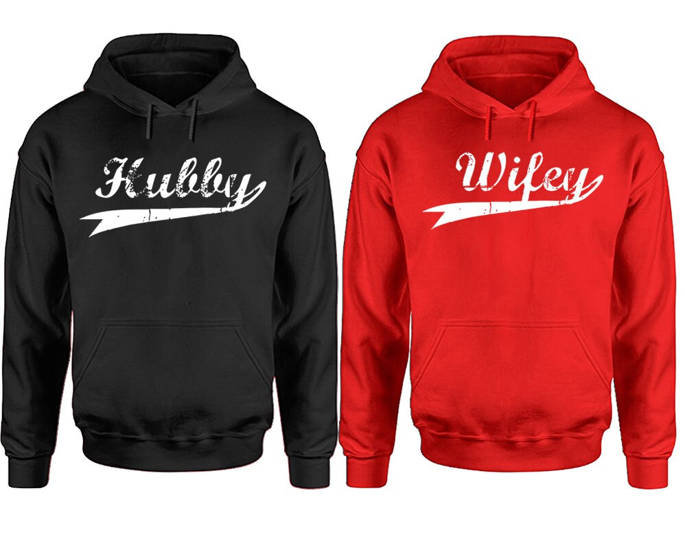 Hubby and Wifey Couple Hoodies, Matching Couple Hoodies, Sweatshirt  Pullover Hoodies Sold Separately!!!