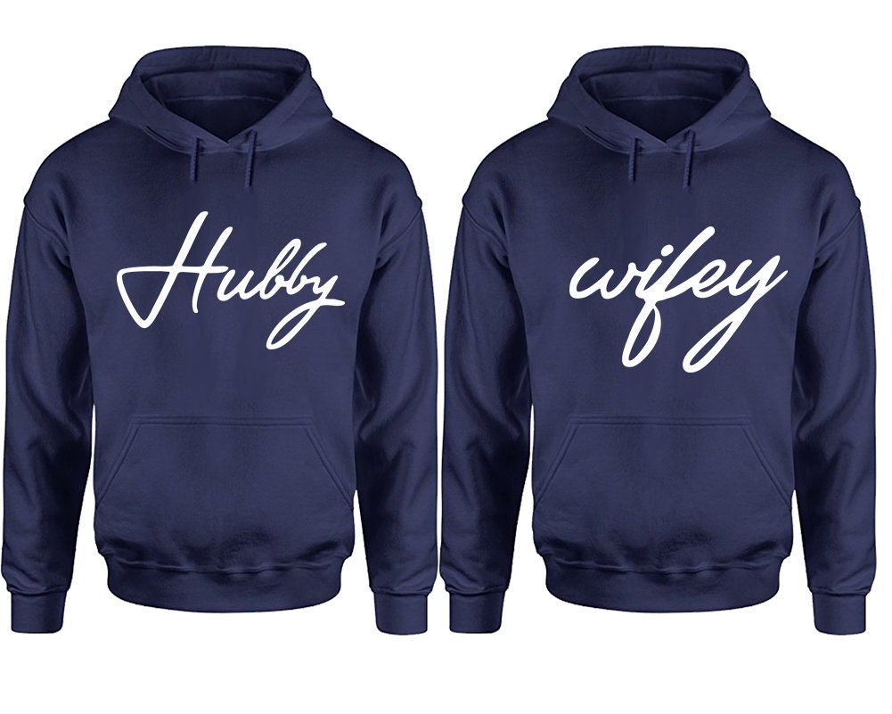 Hubby  Wifey Christmas Couple gift ,Couple Hoodies, Matching Couple Hoodies, Sweatshirt  Pullover Hoodies, Sold Separately!!!